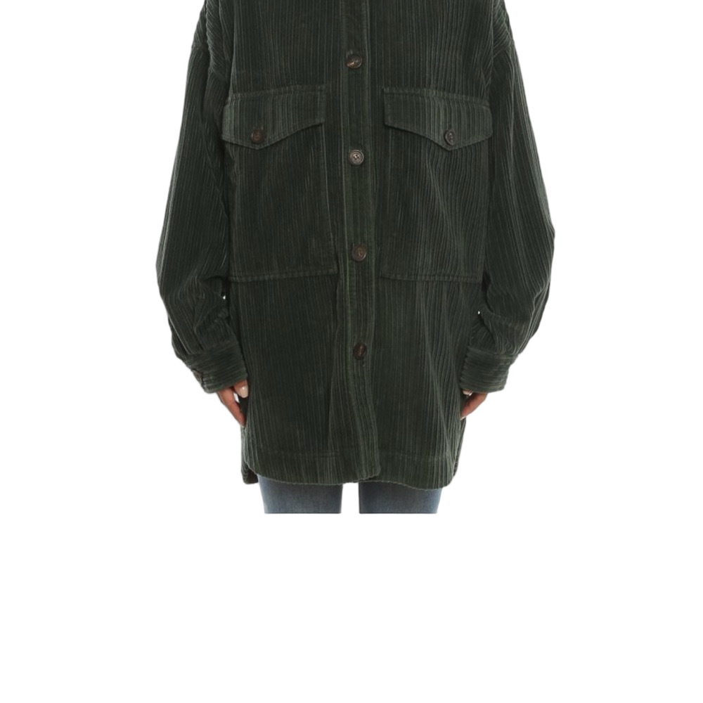 Ggdb green velvet cord Shacket - Picture 13 of 15